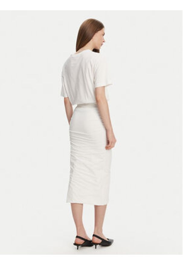 Marella Sukienka codzienna Ileana 2513621014 Biały Slim Fit. Okazja: na co dzień. Kolor: biały. Materiał: bawełna. Typ sukienki: proste. Styl: casual