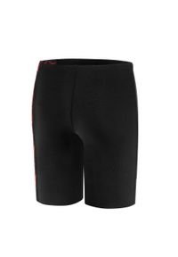 Chłopięce długie spodenki pływackie Aqua Speed Kai. Kolor: czerwony, wielokolorowy, czarny. Długość: długie