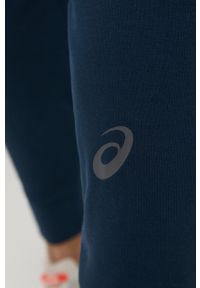 Asics spodnie dresowe męskie kolor granatowy z nadrukiem. Kolor: niebieski. Materiał: dresówka. Wzór: nadruk #3