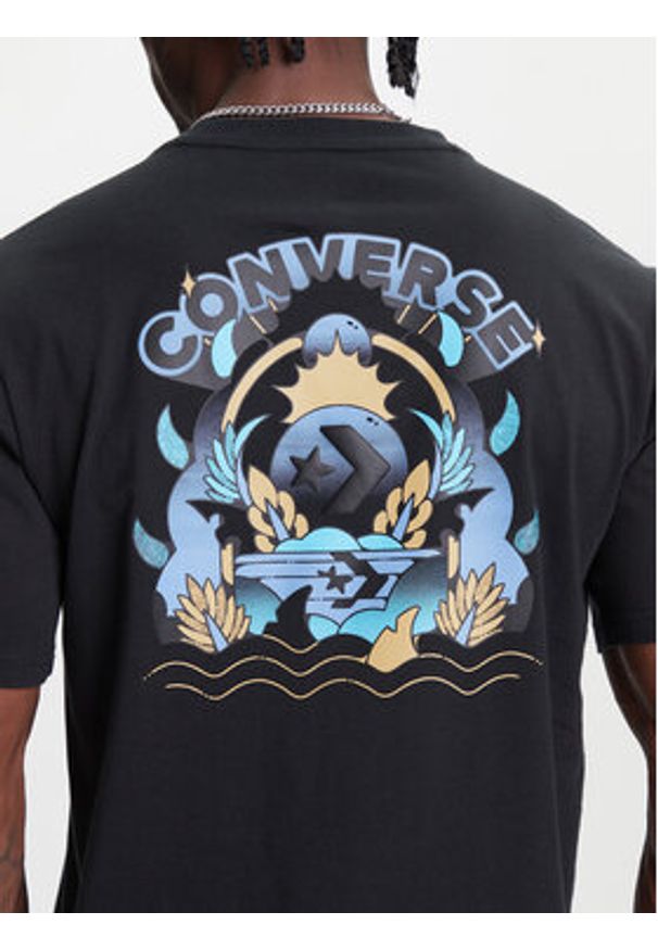 Converse T-Shirt Desert Sunset 10027713-A01 Czarny Regular Fit. Kolor: czarny. Materiał: bawełna