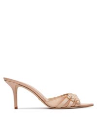 Elisabetta Franchi Klapki SA-76L-62E2-V500 Beżowy. Kolor: beżowy. Materiał: materiał #1