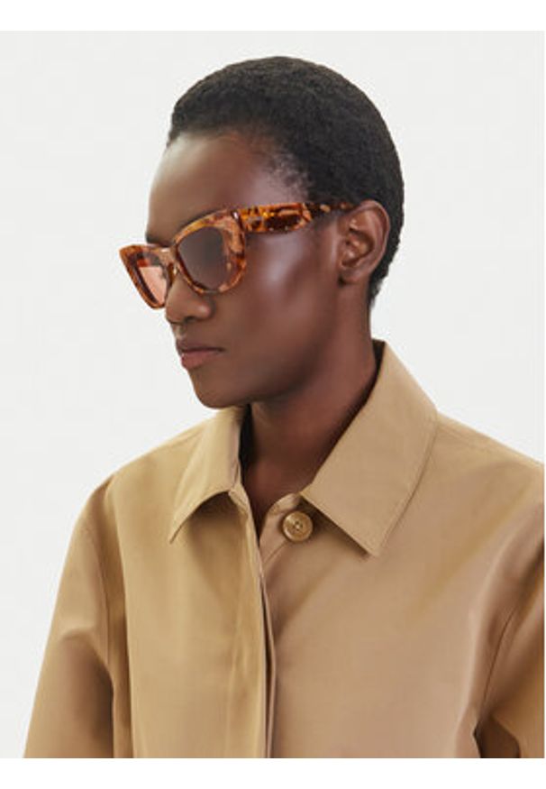 Max Mara Okulary przeciwsłoneczne MM0099 56E Brązowy. Kolor: brązowy