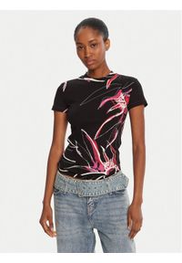 Desigual T-Shirt Lala 25WWTK16 Czarny Regular Fit. Kolor: czarny. Materiał: wiskoza