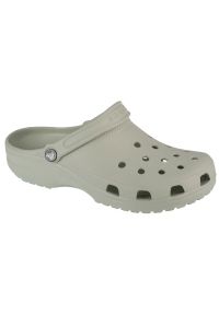 Klapki Crocs Classic 10001-3VS zielone. Okazja: na plażę. Kolor: zielony. Materiał: guma. Sezon: lato