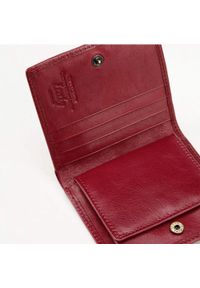 Wittchen - Mały skórzany portfel damski bordowy. Kolor: czerwony. Materiał: skóra #6