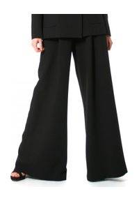 AGGI - Czarne eleganckie spodnie Rebecca. Stan: podwyższony. Kolor: czarny. Materiał: tkanina. Styl: elegancki #2