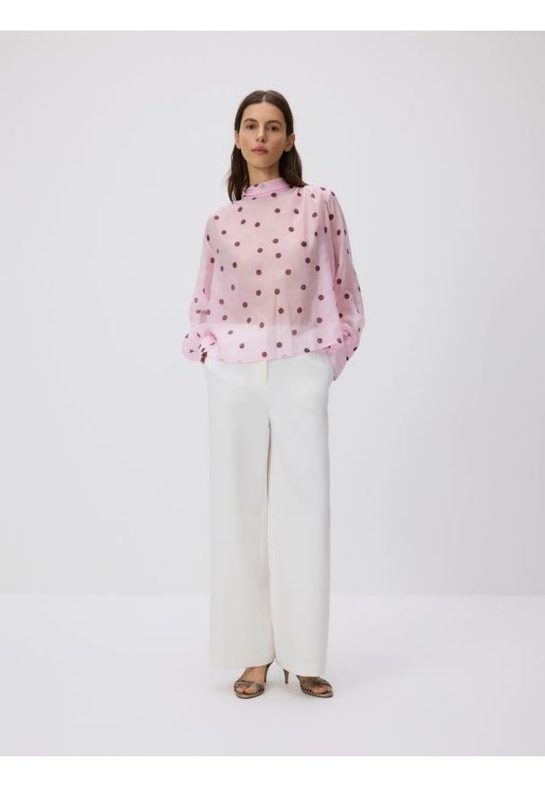 Reserved - Bluzka z lyocellem - wielobarwny. Materiał: tkanina