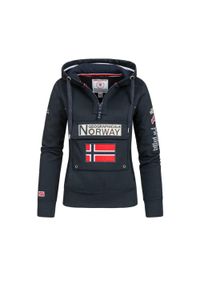 Bluza sportowa damska Geographical Norway Gymclass. Kolor: niebieski. Materiał: bawełna, poliester #1