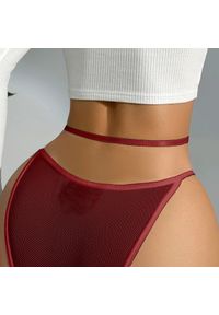 Intica - Majtki damskie z elastyczną gumką Ankie. Kolor: czarny. Materiał: materiał, skóra. Długość: długie #8