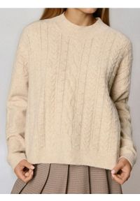 Sinsay - Strukturalny sweter - kremowy. Kolor: kremowy #1