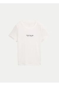 Tom Tailor T-Shirt 1045543 Biały Regular Fit. Kolor: biały. Materiał: bawełna #5