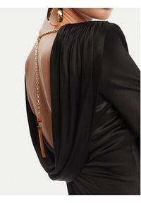 Elisabetta Franchi Sukienka wieczorowa AB-R10-56E2-V690 Czarny Regular Fit. Kolor: czarny. Materiał: wiskoza. Styl: wizytowy