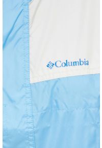 columbia - Columbia kurtka outdoorowa Flash Challenger kolor niebieski 1989511-010. Kolor: niebieski. Materiał: włókno, materiał. Wzór: ze splotem #6