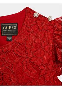 Guess Sukienka codzienna J3BK03 WFS60 Czerwony Regular Fit. Okazja: na co dzień. Kolor: czerwony. Materiał: bawełna. Typ sukienki: proste. Styl: casual #3
