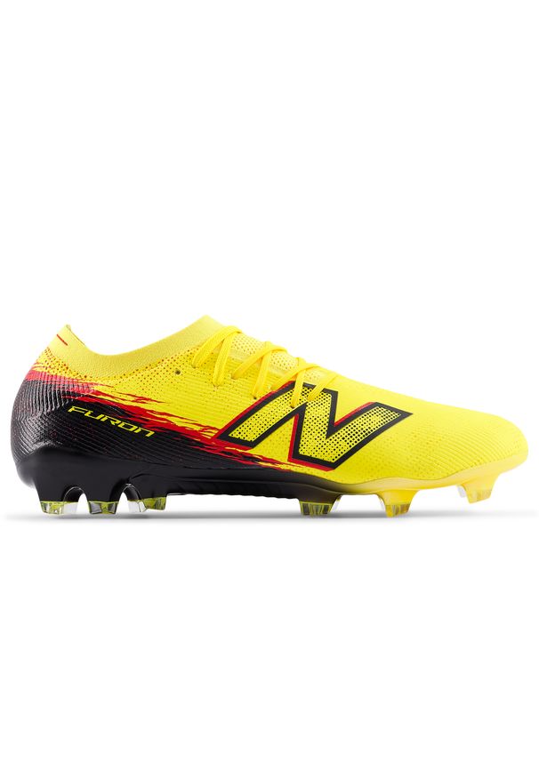 Korki męskie New Balance FURON ELITE FG V8 UF1F7IB – żółte. Kolor: żółty. Materiał: włókno. Szerokość cholewki: normalna. Sport: piłka nożna