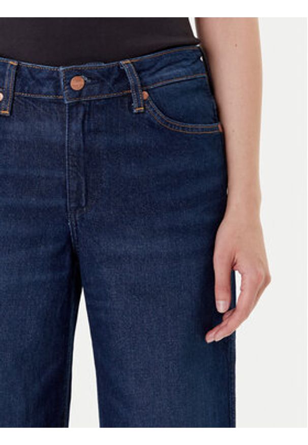 Wrangler Jeansy World Wide 112372996 Granatowy Wide Leg. Kolor: niebieski