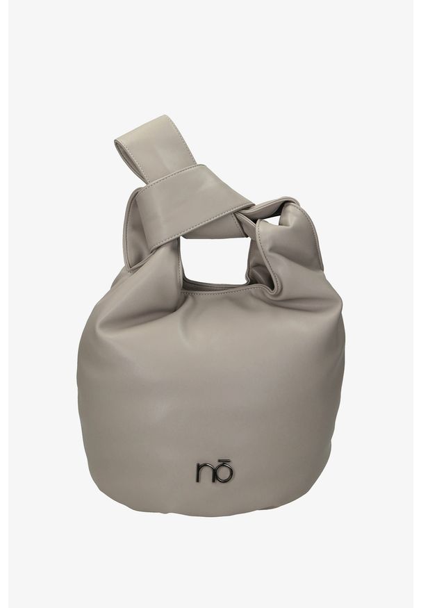 Nobo - Szara torebka worek pikowana nobo nbag-l1080-c019. Kolor: szary. Materiał: pikowane