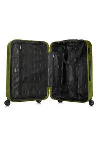 Wittchen - Duża walizka z polikarbonu żłobiona. Kolor: zielony. Materiał: guma #10