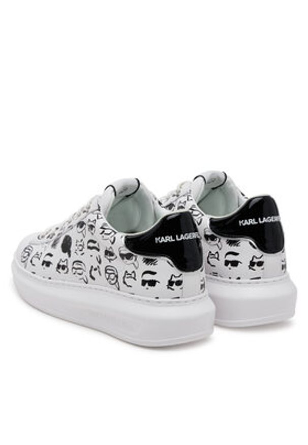 Karl Lagerfeld - KARL LAGERFELD Sneakersy KL62512 Biały. Kolor: biały. Materiał: skóra