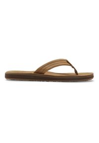 Quiksilver - Klapki plażowe dla Mężczyzn CARVER SUEDE PLUS Beżowy. Okazja: na plażę. Kolor: beżowy. Materiał: skóra, guma. Szerokość cholewki: normalna. Sport: fitness, pływanie