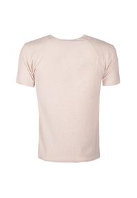 Xagon Man T-shirt | P20081 D12501 | Mężczyzna | Beżowy. Okazja: na co dzień. Kolor: beżowy. Materiał: bawełna, len, akryl. Wzór: aplikacja. Styl: casual #6