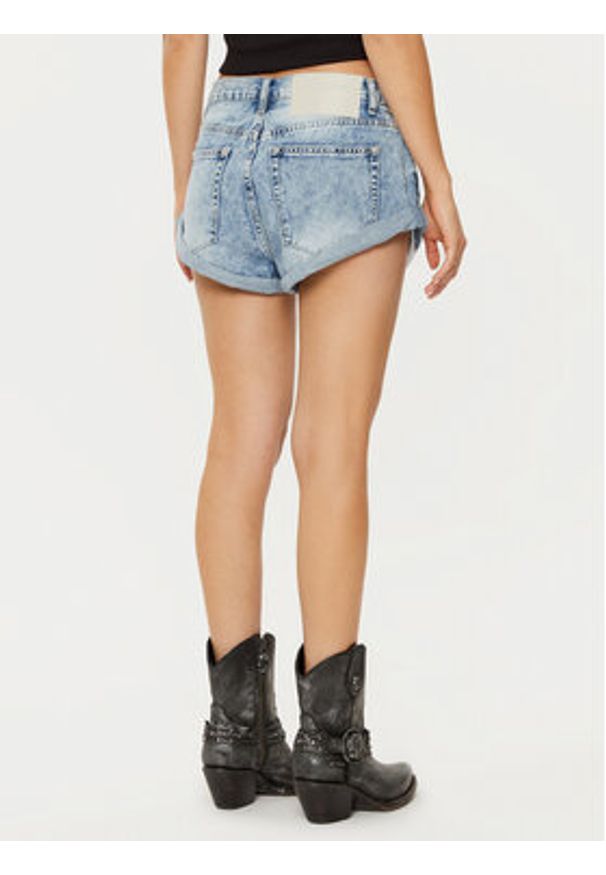 One Teaspoon Szorty jeansowe Bandits 26701 Niebieski Regular Fit. Kolor: niebieski. Materiał: bawełna