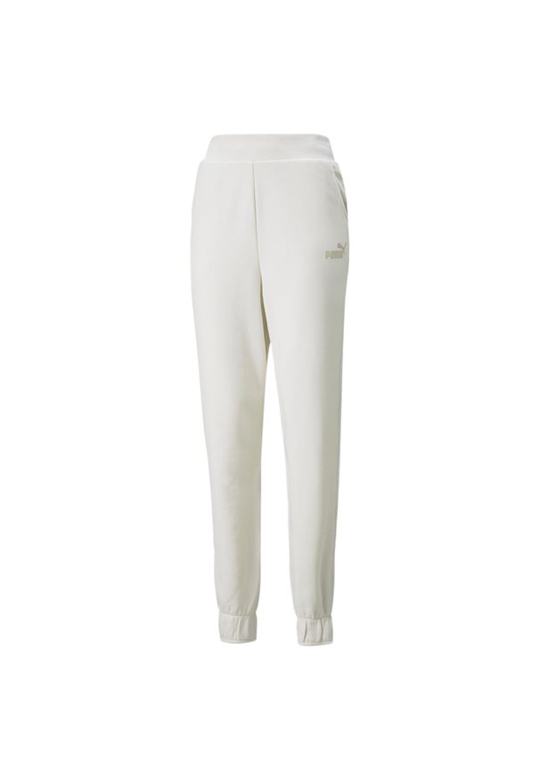 Spodnie damskie Puma ESS+ EMBROIDERY. Kolor: biały. Wzór: haft. Sport: bieganie, fitness