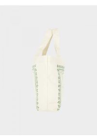 outhorn - Torba bawełniana na ramię - beżowa. Kolor: beżowy. Materiał: bawełna. Wzór: kolorowy, nadruk, haft #6