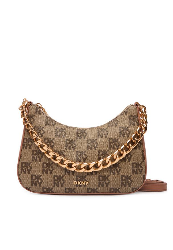 DKNY Torebka R53E6I10 Brązowy. Kolor: brązowy. Materiał: skórzane