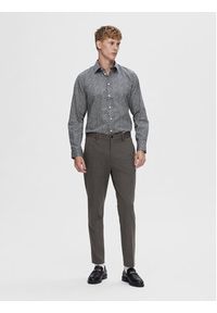 Selected Homme Koszula 16093276 Granatowy Slim Fit. Kolor: niebieski. Materiał: bawełna #4