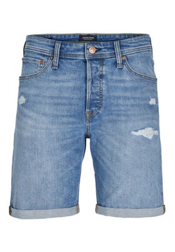 Jack & Jones - Jack&Jones Szorty jeansowe Rick 12269612 Niebieski Regular Fit. Kolor: niebieski. Materiał: bawełna