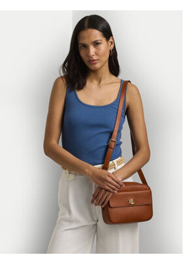 Lauren Ralph Lauren Torebka Marcy 431926645003 Brązowy. Kolor: brązowy. Materiał: skórzane