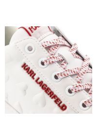 Białe Sneakersy Karl Lagerfeld Eleganckie Obuwie Damskie. Okazja: na co dzień. Zapięcie: sznurówki. Kolor: biały. Materiał: skóra. Styl: elegancki #8
