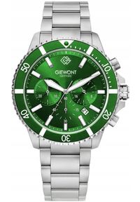 Zegarek Giewont Zegarek Męski Chronograph Sapphire Srebrno Zielony GW3970-B8. Kolor: srebrny, wielokolorowy, zielony #1