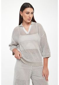 Sweter damski z kołnierzem polo PESERICO. Typ kołnierza: polo #1