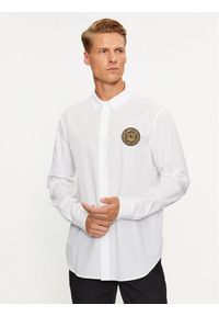 Just Cavalli Koszula 75OALYS4 Biały Slim Fit. Kolor: biały. Materiał: bawełna