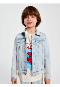 Sinsay - Kurtka jeansowa - niebieski. Kolor: niebieski. Materiał: jeans