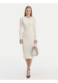 Guess Sukienka dzianinowa W6RK06 Z2YJ2 Écru Regular Fit. Materiał: wiskoza #4