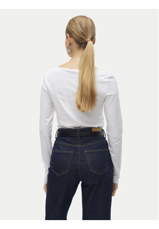 Vero Moda Bluzka Maxi My 10228809 Biały Slim Fit. Kolor: biały. Materiał: bawełna
