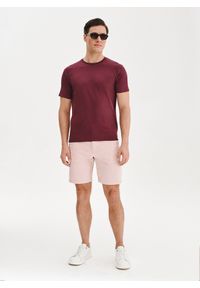 Pako Lorente - PAKO LORENTE - Różowe szorty męskie z lnem. Okazja: na co dzień. Kolor: szary, różowy. Materiał: len. Sezon: lato. Styl: casual #4
