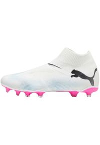 Buty piłkarskie Puma Future 7 Match+ Ll FG/AG M 107711 01 białe. Kolor: biały. Materiał: dzianina, syntetyk. Szerokość cholewki: normalna. Sport: piłka nożna #6