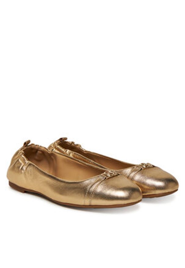MICHAEL Michael Kors Baleriny Mandy Flex Ballet 40S5MAFP1M Złoty. Kolor: złoty. Materiał: skóra