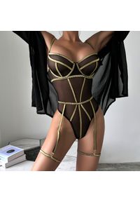 Intica - Body z siateczką i błyszczącą nitką na wieczorne wyjścia Semire. Kolor: wielokolorowy. Materiał: materiał #8