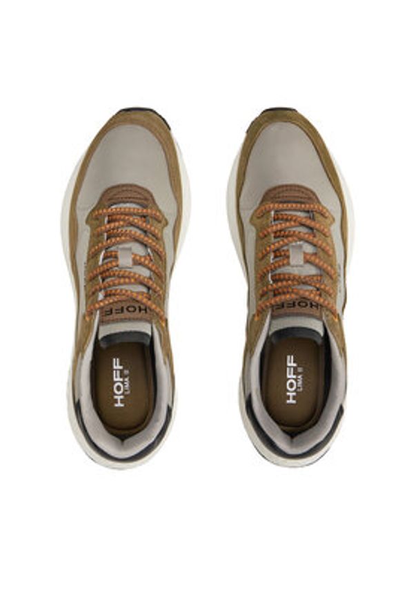 HOFF Sneakersy Lima 22435601 Khaki. Kolor: brązowy. Materiał: zamsz, skóra
