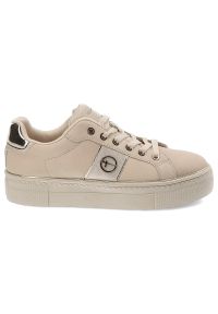 Beżowe Sneakersy Tamaris Modne Obuwie Damskie. Okazja: na co dzień. Kolor: beżowy. Materiał: skóra #6