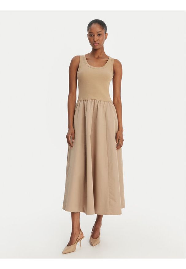 Weekend Max Mara Bluza Destino 2615631021 Beżowy Relaxed Fit. Kolor: beżowy. Materiał: bawełna