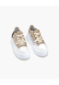 Inuikii - INUIKII MATILDA CANVAS LOW Sneakersy damskie. Okazja: na co dzień. Kolor: szary. Materiał: materiał, jeans, bawełna, guma. Szerokość cholewki: normalna #4