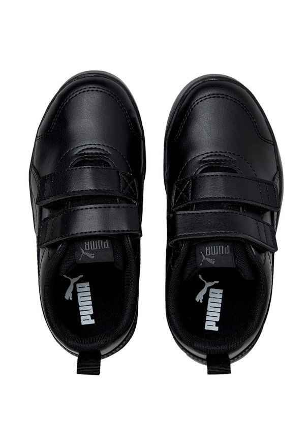 Buty do chodzenia dla dzieci Puma Courtflex V2 V PS. Zapięcie: rzepy. Kolor: czarny. Materiał: syntetyk, tkanina, materiał. Szerokość cholewki: normalna. Sport: turystyka piesza