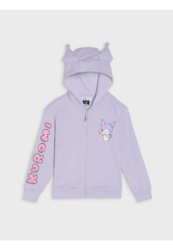 Sinsay - Rozpinana bluza z kapturem Kuromi - fioletowy. Typ kołnierza: kaptur. Kolor: fioletowy