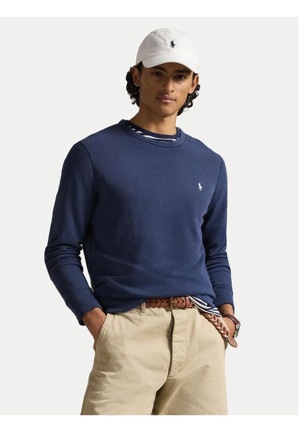 Polo Ralph Lauren Bluza 710A12485002 Granatowy Regular Fit. Typ kołnierza: polo. Kolor: niebieski. Materiał: bawełna